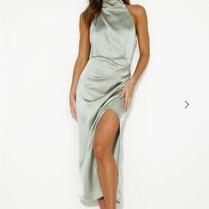 Hello Molly Light Green Backless Dress